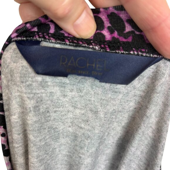 RACHEL Rachel Roy blouse, size 2X, cold shoulder, asymmetric hem, leopard print - Picture 6 of 12